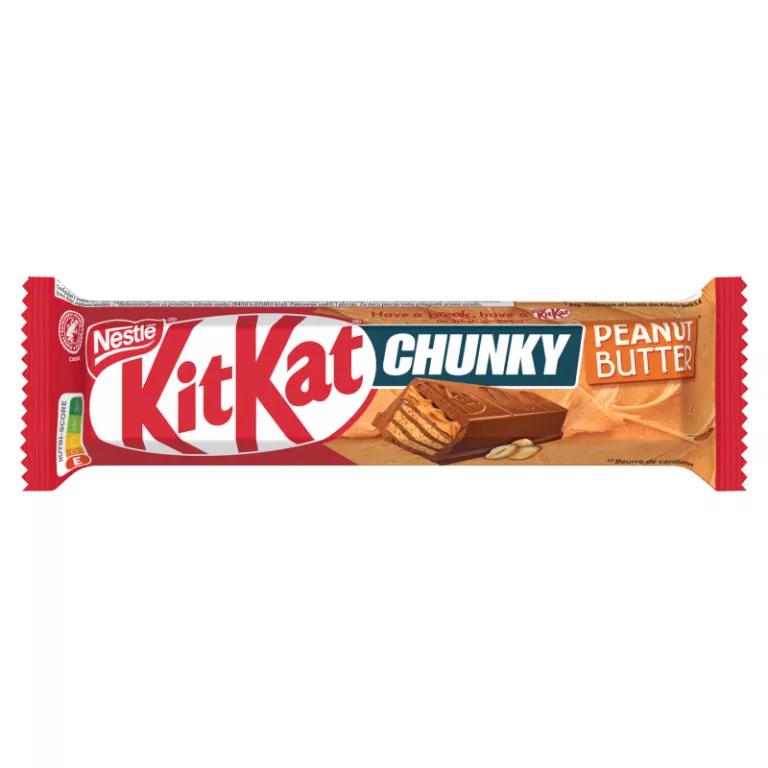 KitKat Chunky földimogyorós krémmel bevont ropogós ostya tejcsokoládéban 42 g